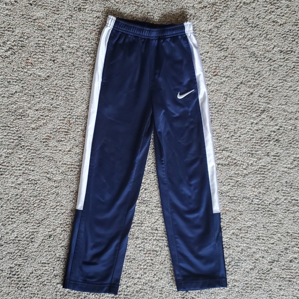 Nike navy blue and white pants boys 6